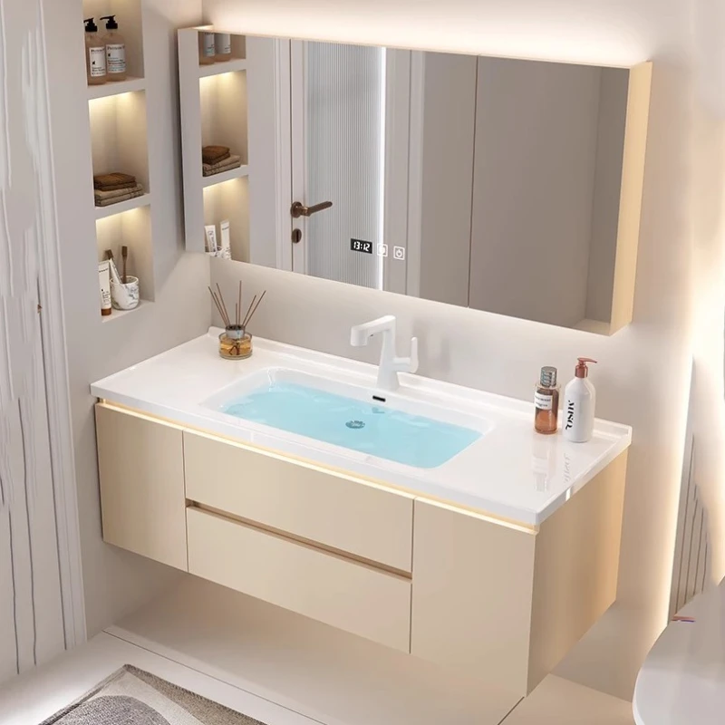

Modern Luxury Bathroom Cabinet Standing Shelf Mirror Storage Bathroom Cabinet Shower Organizer Mobile Bagno House Accessories