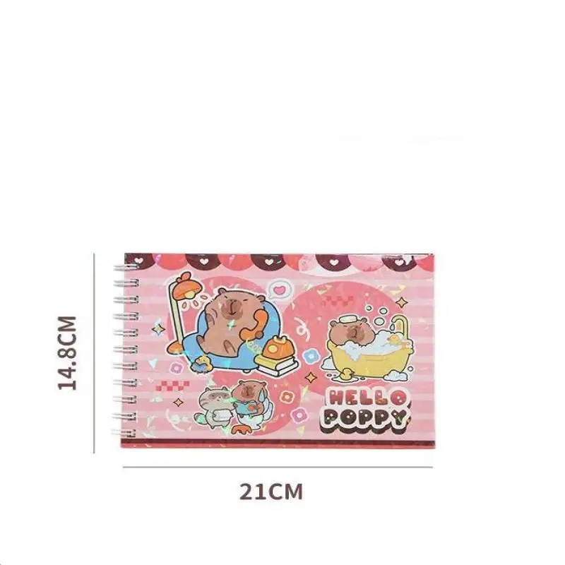 1 шт., милая книжка-раскраска с персонажами капибары, детская книжка-раскраска с изображением животных, граффити, книжка-раскраска, товары Бобби