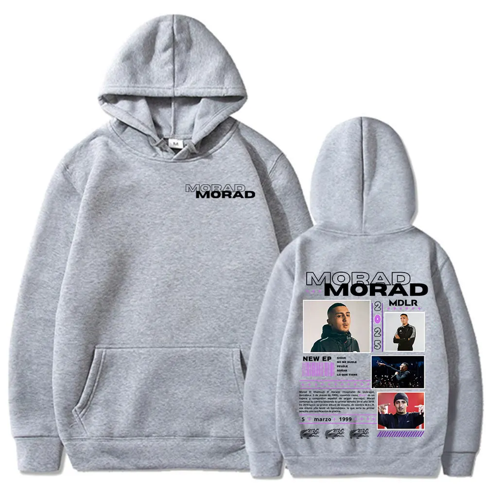 Rapper Morad M.D.L.R Album Merch Hoodies Men\'s Women Clothing Fashion Hip Hop Oversized Sweatshirts Vintage Pullovers Streetwear