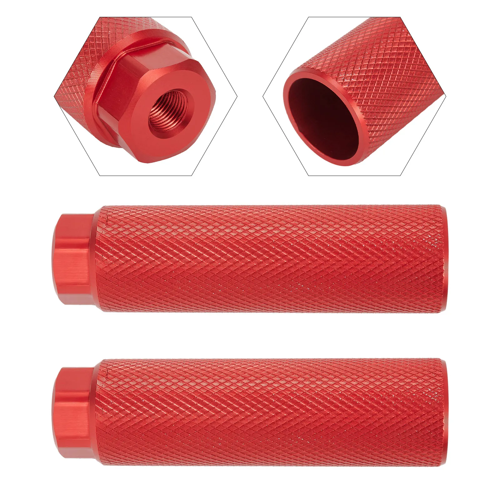 

Aluminum Alloy Bike Pegs with Non Slipping Grooves Fit 3/8 inch Axles Suitable for Front and Rear Installation
