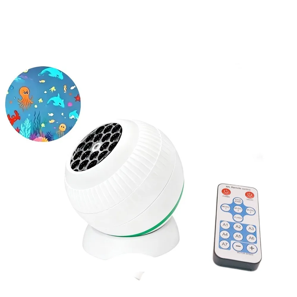 360° Rotating Ocean Projector Light USB Starry Sky Projection Dynamic Night Light Dynamic Projector Decorative Lamp