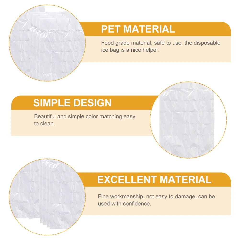 

80 Pcs Ice Bag Lattice Cube Plastic Bags Making Mold Molds Pack Beverage The Pet Fridge Mould