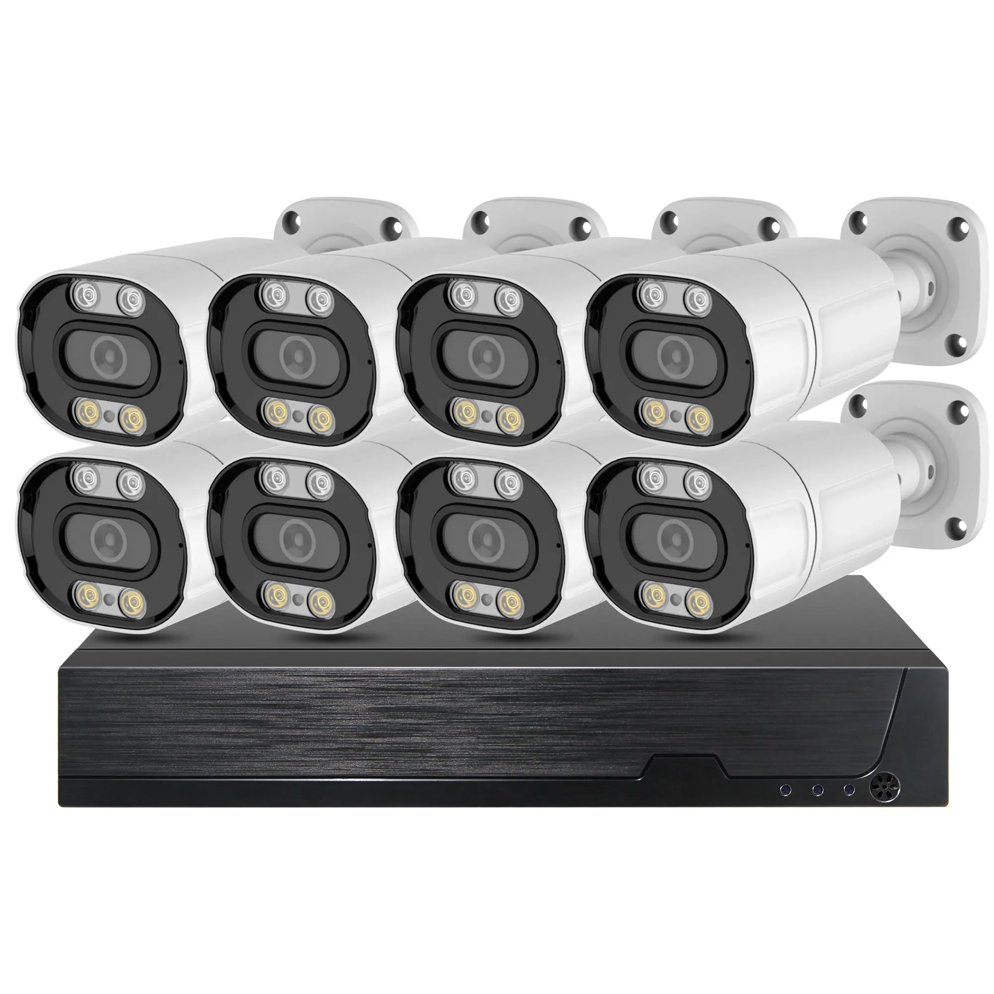8MP 4K POE NVR Kit 8CH CCTV Security Camera System Outdoor IP Video Surveillance HDD Data Storage Human Face Motion Detection