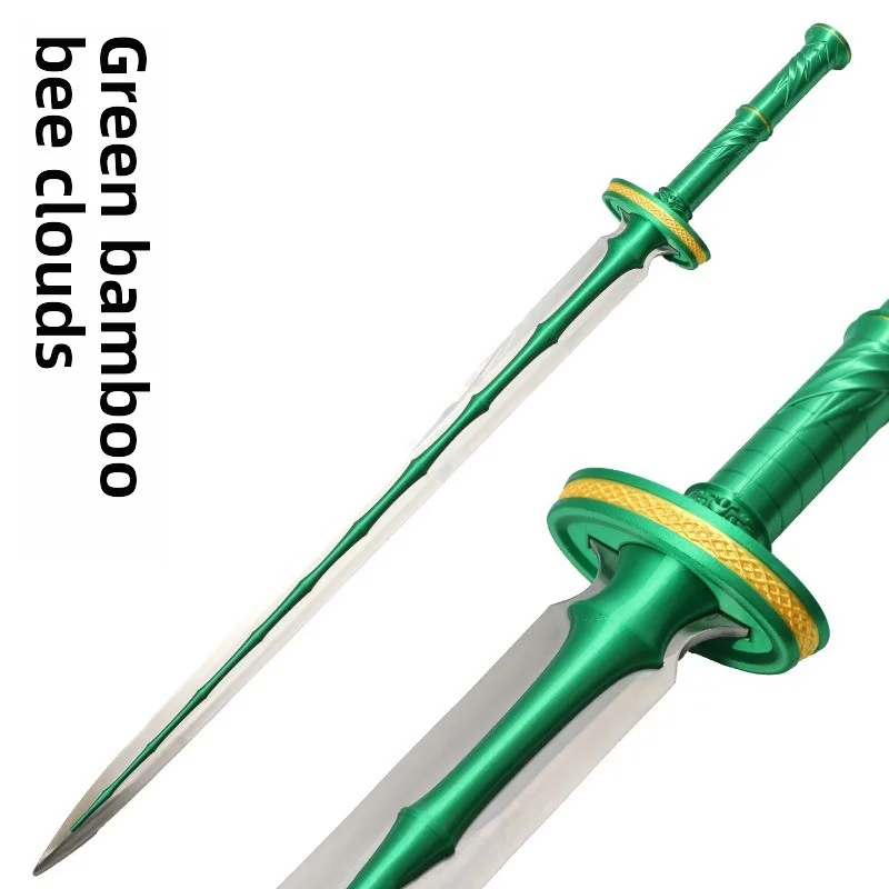 

92cm/36.22in Green Bee Cloud Sword Katana Wooden Anime Model Peripherals Props Halloween Gift Cosplay Collectible Ornaments Toys