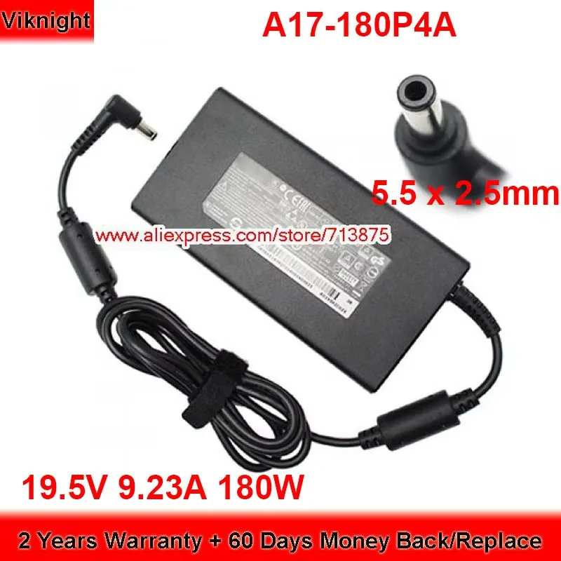 Genuine A17-180P4A 19.5V 9.23A 180W AC Adapter A180A025P A180A005L 5.5x2.5mm for P150EM P651RE6 NH70RCQ P671RA P650RG P15XHM