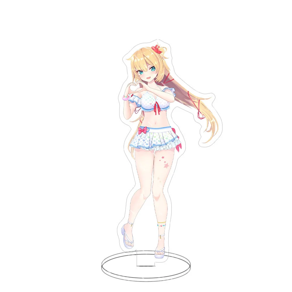 Hot Kawaii Virtual Anime Holo Acrylic Anime Figures Shirakami Fubuki Natsuiro Matsuri Acrylic Stand Model Plate Desk Decor Gifts