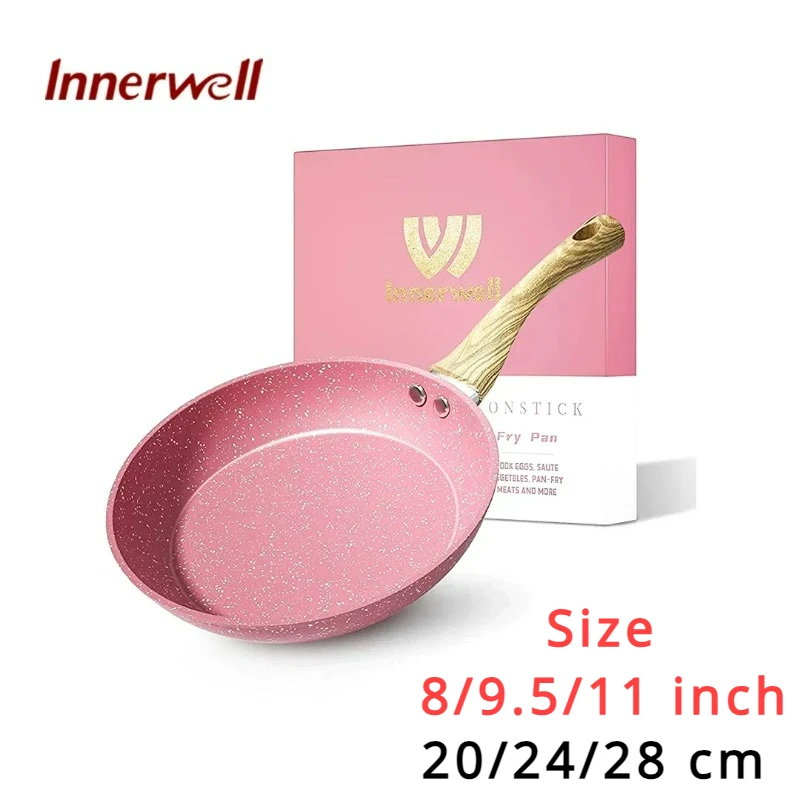 

Innerwell Kitchen Frying Pan Nonstick Toxin Free Skillets Stone Cookware Breakfast Steak Fried Egg Gourmet Stir Fry Cooking Pots