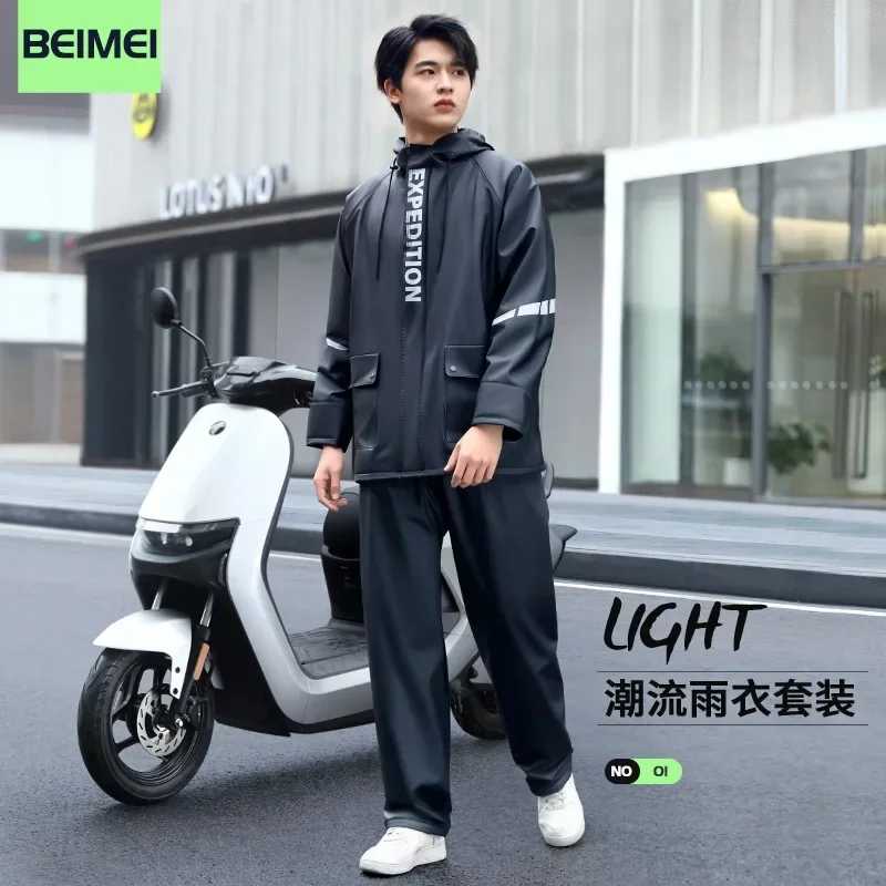 Pvc Split Raincoat Rain Pants Suit Waterproof Motorcycle Special Suit Women Raincoat Men Outdoor Travel Wholesale