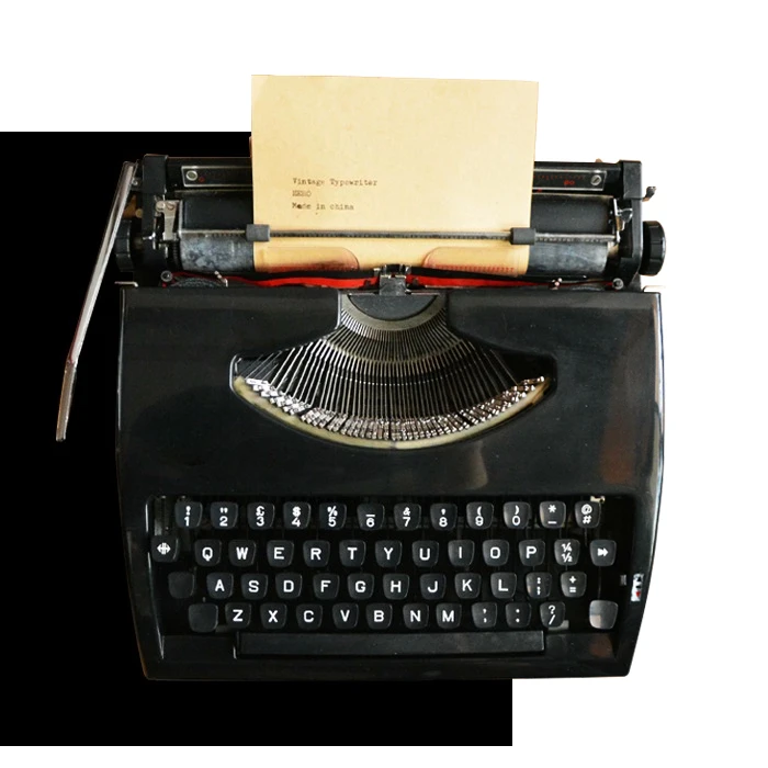 Antique Style Typewriter, Retro Ornament, Creative Art Birthday Present