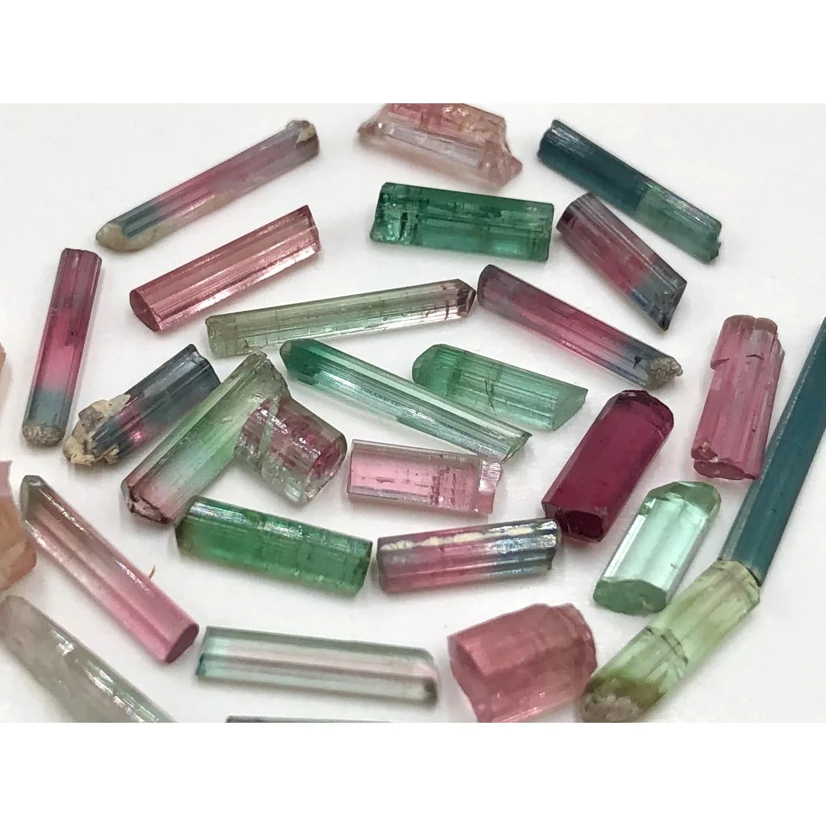 Brazilian Raw Elbaite Crystals, 10g 5-15mm Colorful Raw Crystals, Display Box for Boho Decor & Mineral Display Pieces