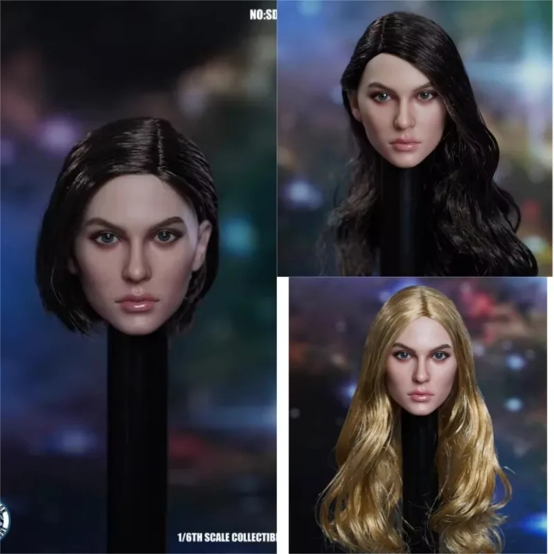 

SUPER DUCK SDH025 1/6 Scale Russian Beauty Female Soldier Head Carving Model for 12in Phicen Wheat Body Doll Action Figures