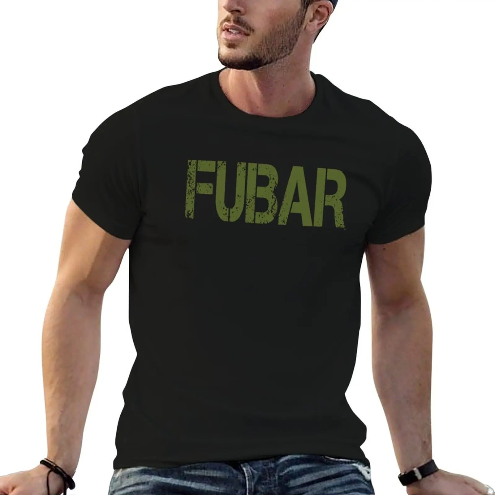 

man men shirts t shirt t cotton FUBAR 100% slim fit T-Shirt for
