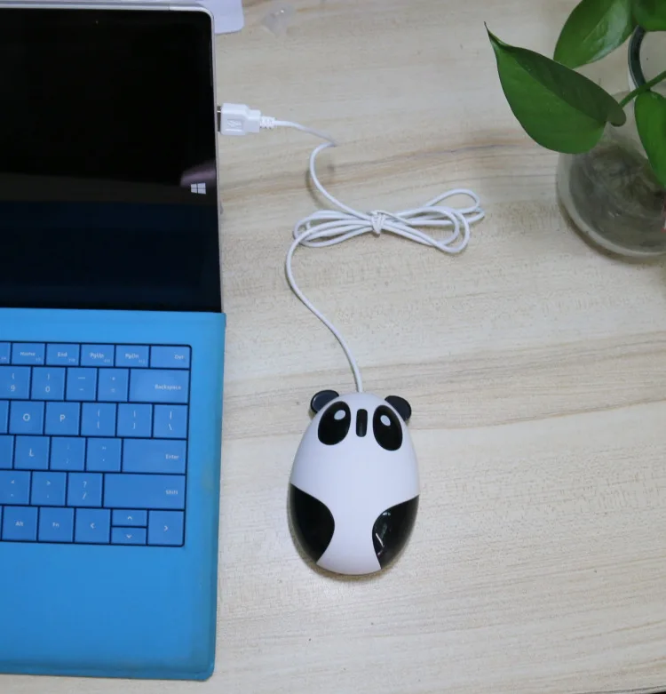Fun Cute Cartoon Wired usb Panda Mouse for computer laptop pc Creative gifts