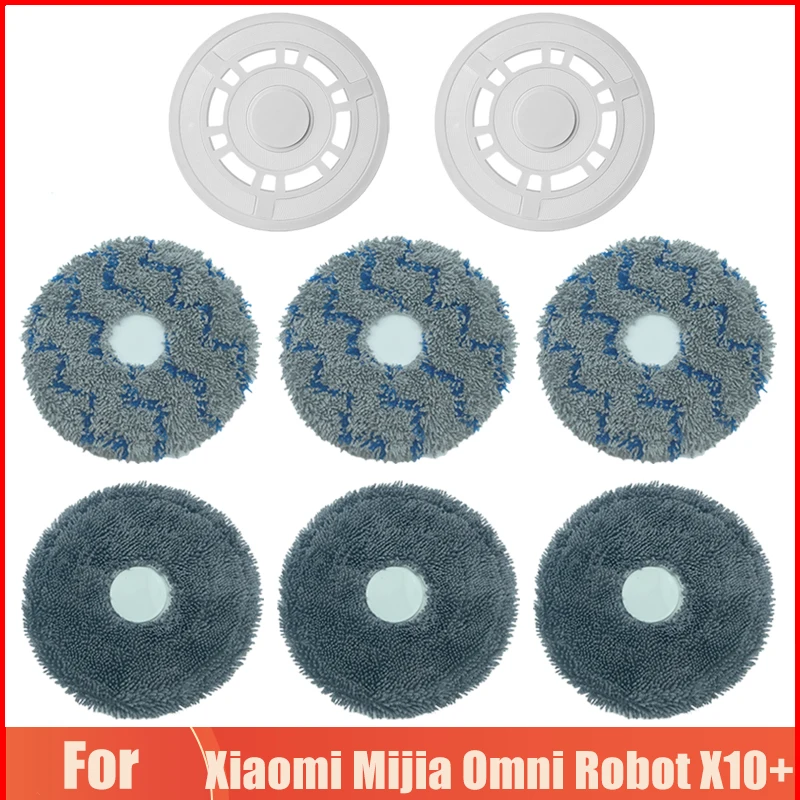 Accessories For Xiaomi Mijia Omni Robot X10+ Robotic Vacuum Cleaner Washable Mop Cloth Rags Parts Mop Pads Stent Replacement