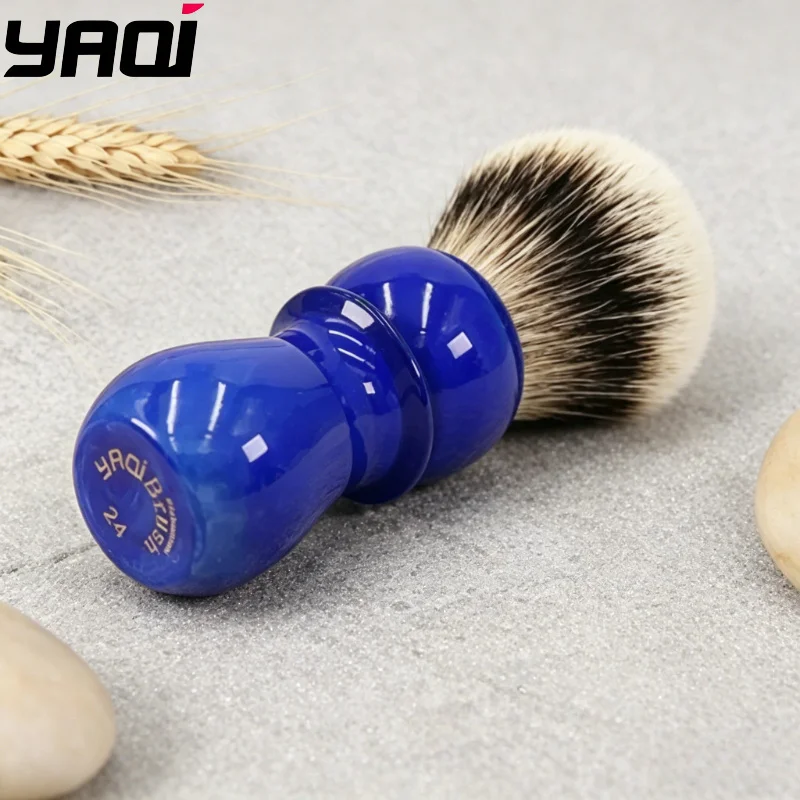 ¡novedad-2026-brocha-de-afeitar-yaqi-de-24-mm-con-mango-azul-y-pelo-de-texugo-silvertip-para-hombre-herramienta-de-limpieza-y-cuidado-facial-para-barba