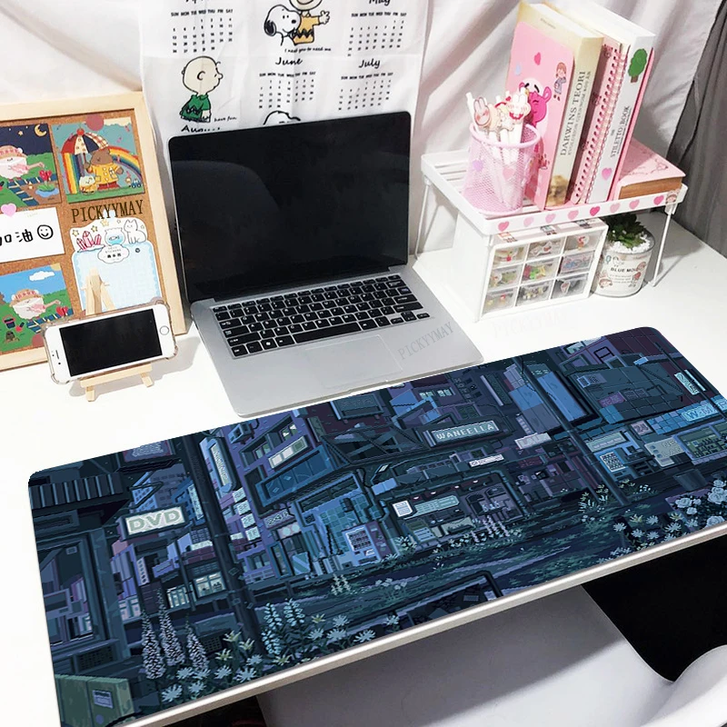 

pixel design Large Mousepad Gamer Mousepads 40x90cm Keyboard Mat Desk Rug waterproof Pc HD Desk Mats Company Mouse Pad For Gift