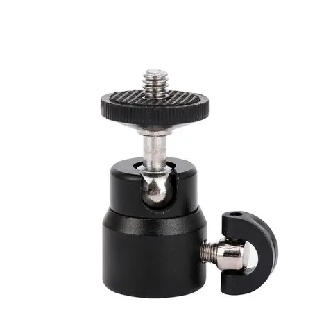 Mini 1/4" 360 Degree Swivel Ball Head Screw Tripod Mount Bracket DSLR Ballhead Stand For Camera Camcorder Brackets