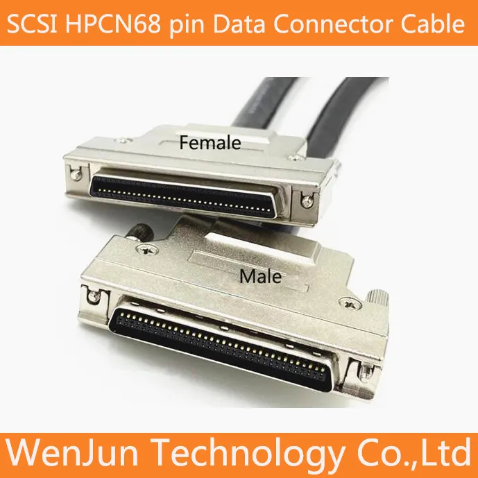 High Quality SCSI HPCN68 Male to Female Shielded Data Cable SCSI HPCN 68 pin male to male Extension Connection Cable