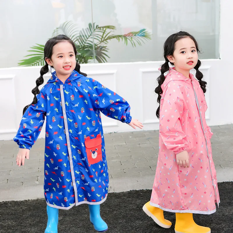 Quality RainCoats Kids Rain Poncho Toddler Waterpoof Rain Jacket Coat Cartoon Children Rainwear for Girls Boys Primary Students