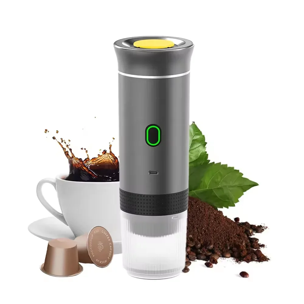 Self-Heating Coffee Machine Outdoor Indoor Universal Portable Espresso Coffee Maker Coffee Compatible with NS Capsule Ground