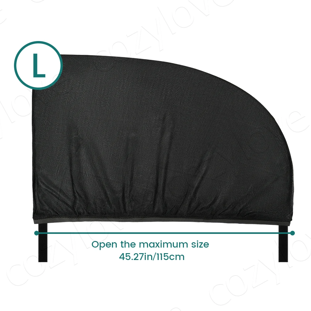 2Pcs Car Window Socks Sun Shade Cover, Stretch Mesh Car Window Sun Visor, Instant Install Breathable Sun Protection Curtain Fit