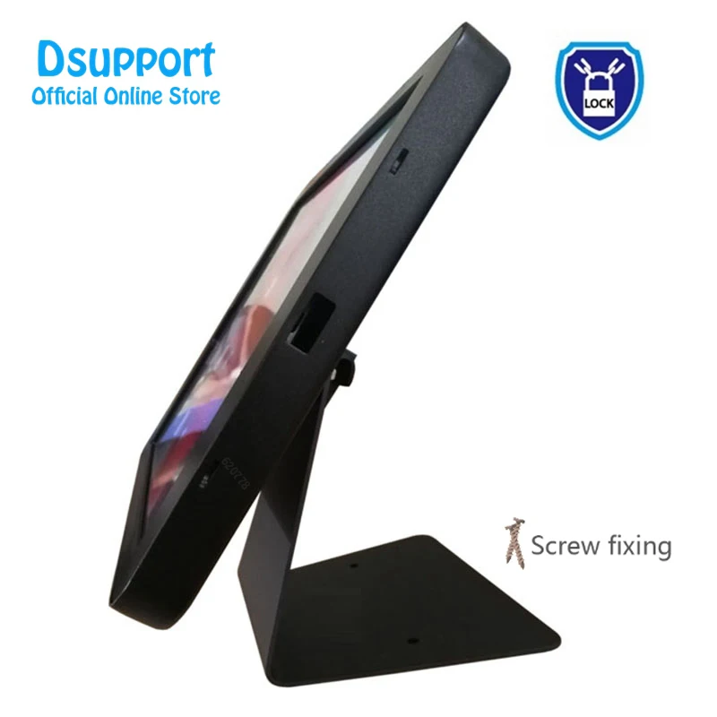 

Fit for iPad 2/3/4/5/air/pro desk stand metal case for ipad stand bracket tablet pc lock holder support full motion angle