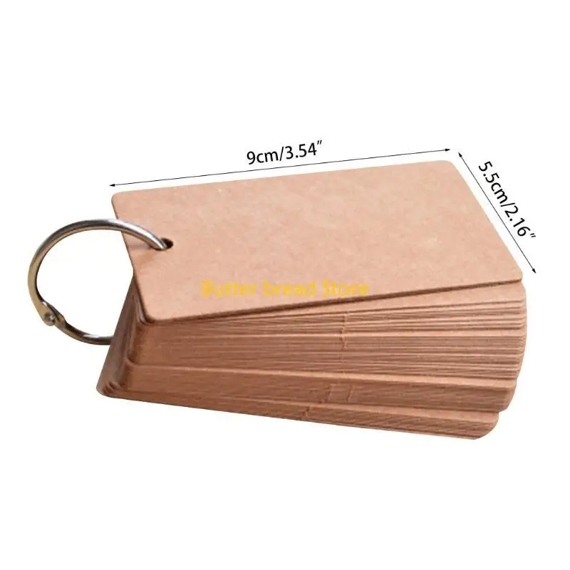 W89C Mini Binder hierro Flippping Tarjetas Flash Tarjetas índice para estudiantes adultos 50 Hojas