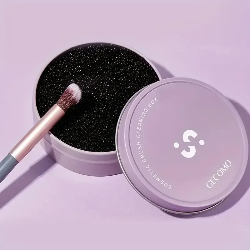 แปรงแต่งหน้าแปรงทําความสะอาด Quick Wash ฟองน้ํา Remover สีจากแปรงแต่งหน้าเครื่องมือสวิทช์อายแชโดว์สีแห้งสะอาดกล่อง