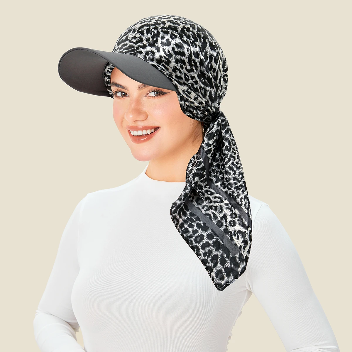 

2025 New Floral Print Women Hijabs Scarf Hat Soft Satin Kerchief Hairband Neckerchief Head Hijab Lady Headband Headwear