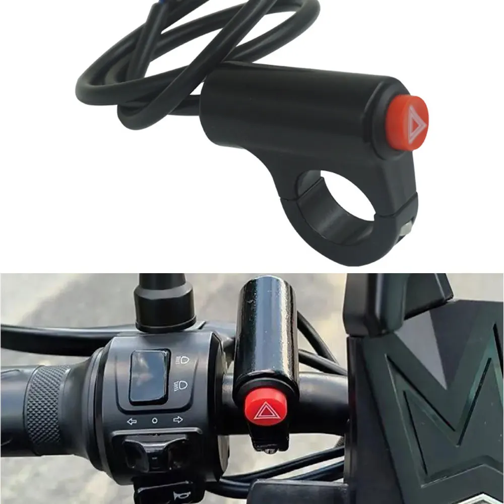 Interruptor de Luces de Emergencia de Doble Destello para Motocicleta, Botón de Interruptor para Vehículos Eléctricos, Intermitente de Señal, Interruptores para Manillar de Motocicleta