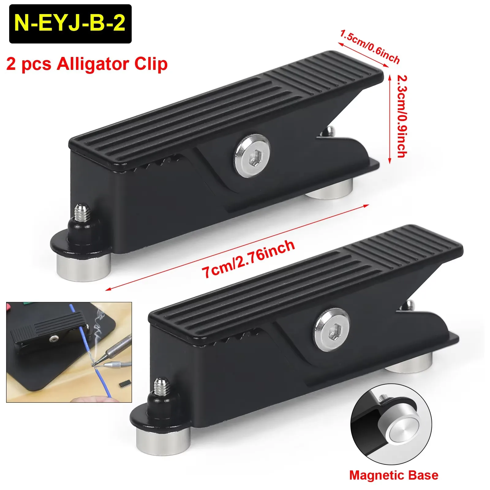 NEWACALOX Mini Löten Stellungs Magnetische Löten Helfende Hände PCB Halten Ständer 2PCS Platine Leuchte Löten Werkzeug