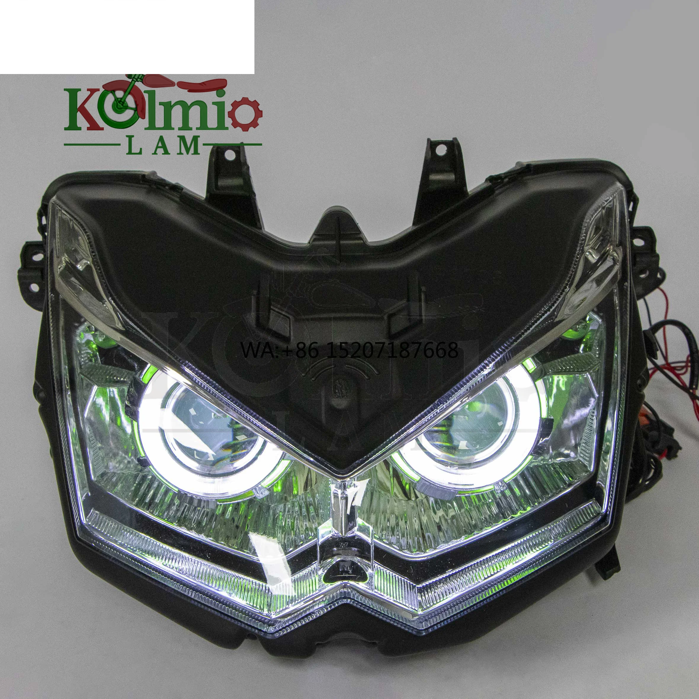 KOLMIO-LAM Fit for 2010 - 2013 Kawasaki Z1000 ZR1000 Motorcycle Headlight Demon Angel Eye HID Projector Head Light Z 1000
