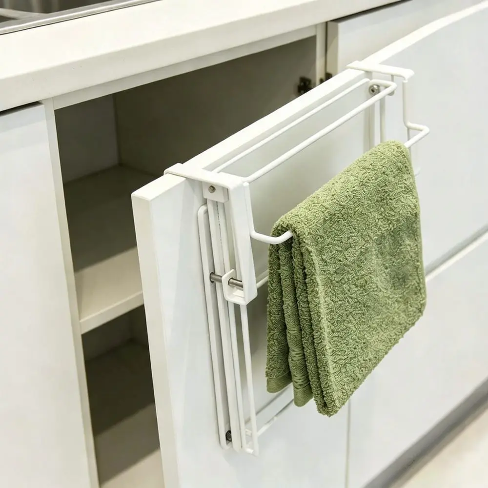 Foldable Kitchen Cabinet Door Storage Shelf Carbon Steel Organizer Rack For Bowl Pan Spice Dishware Holder