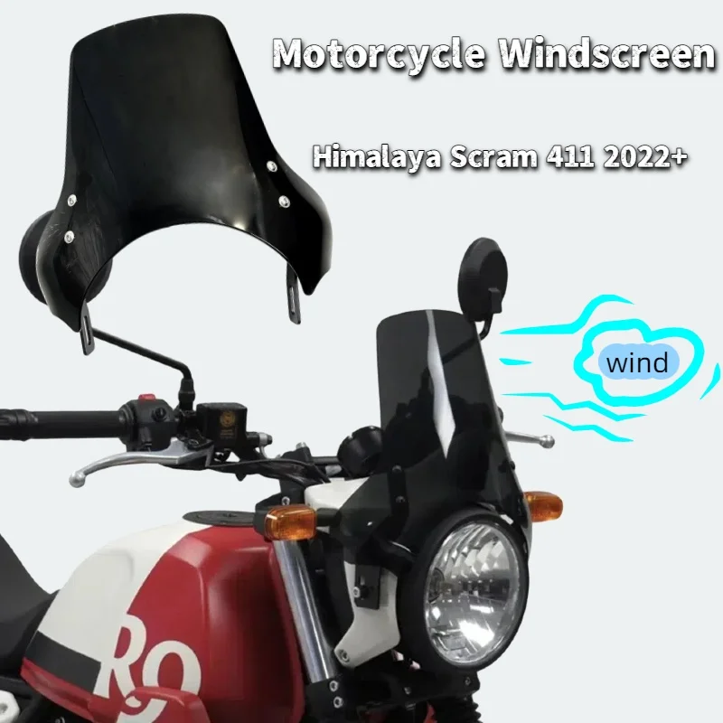 

Аксессуары для переднего экрана мотоцикла, ветрозащитный экран для Himalayan Scram 411 Scram 411 2022 2023, ветровое стекло, воздушный дефлектор