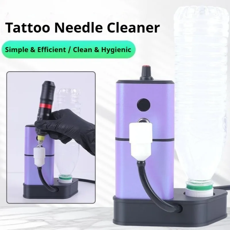 Tattoo Needle Cleaner Machine Electric Automatic Tattoo Needle Washing Tool Tattoo Shop Disinfection Washing Cleaning Equipment