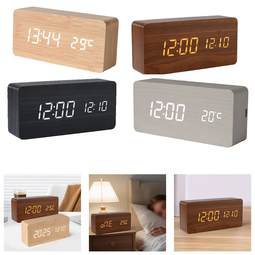 

Цифровой будильник, настольный, время, дата, температура, светодиодный дисплей, портативная лампа, цифровой будильник для спальни, светодиодный будильник