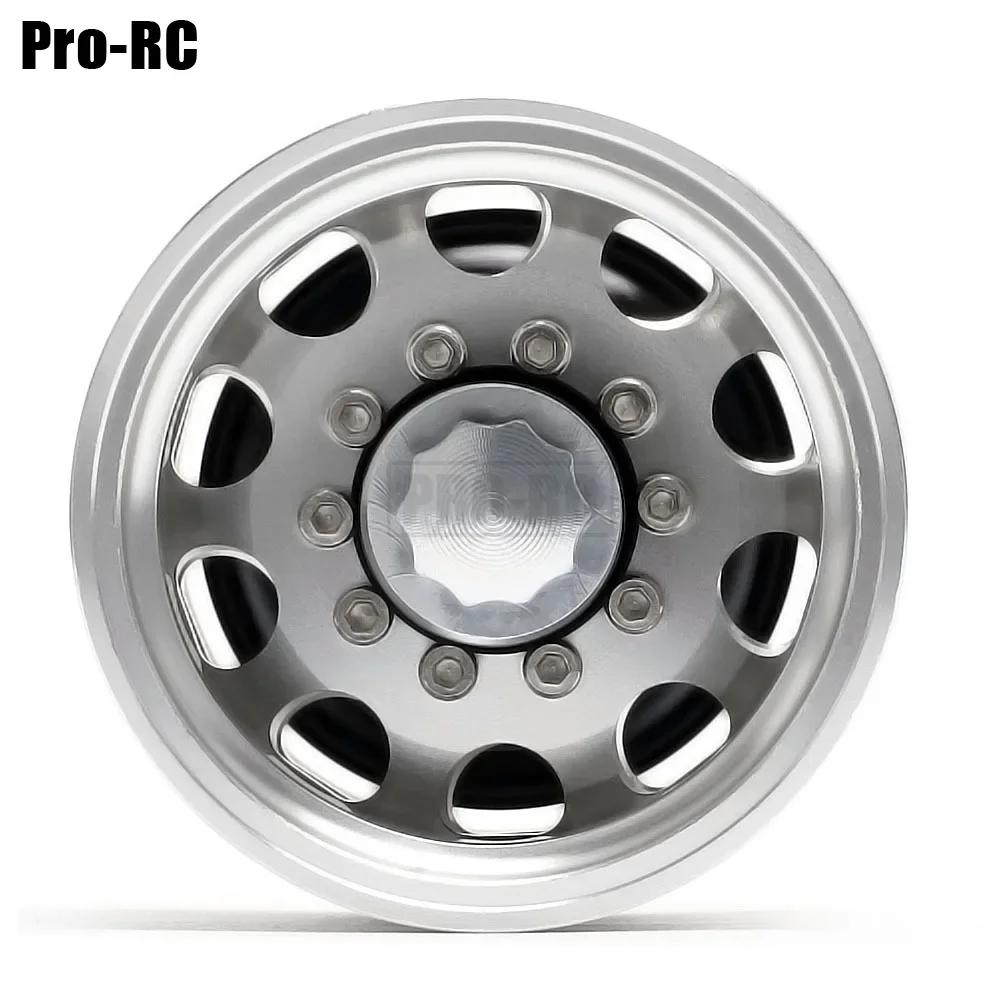 2/4 قطعة CNC Beadlock تحمل عرافة العجلات الخلفية حافة محور سبائك الألومنيوم لسيارة RC 1/14 تاميا جرار مقطورة شاحنة