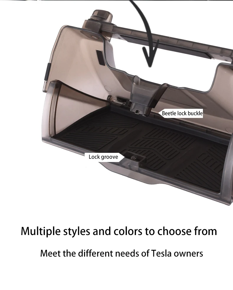 For Tesla Model 3 Y Highland Juniper 2021-2025 Hidden Screen Storage Magnetic Opening And Closing Hidden Large Space Storage Box