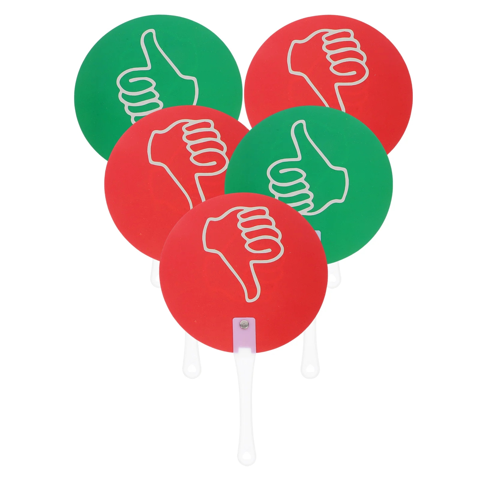 

5 Pcs Green Red Voting Paddles Premature Education Materials True False Hand Judging Plastic Game Board Classroom Accessory