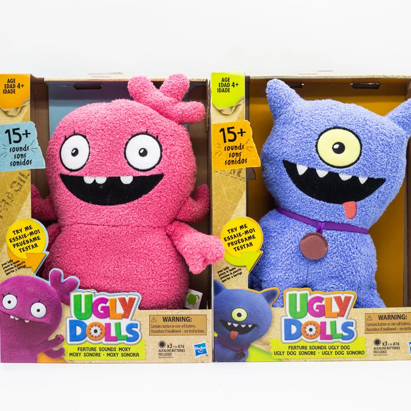 

Оригинальные куклы Hasbro UglyDolls Смешные говорящие Мультяшные фигурки Moxy уродливая собака плюшевые куклы игрушки собирать украшения подарки для детей