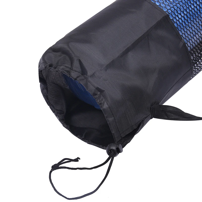 Yoga Mat Carrier Mesh Bag Nylon Yoga Mat Storage Bag Backpack Waterproof Fitness Center Black (Yoga Mat Not Including)