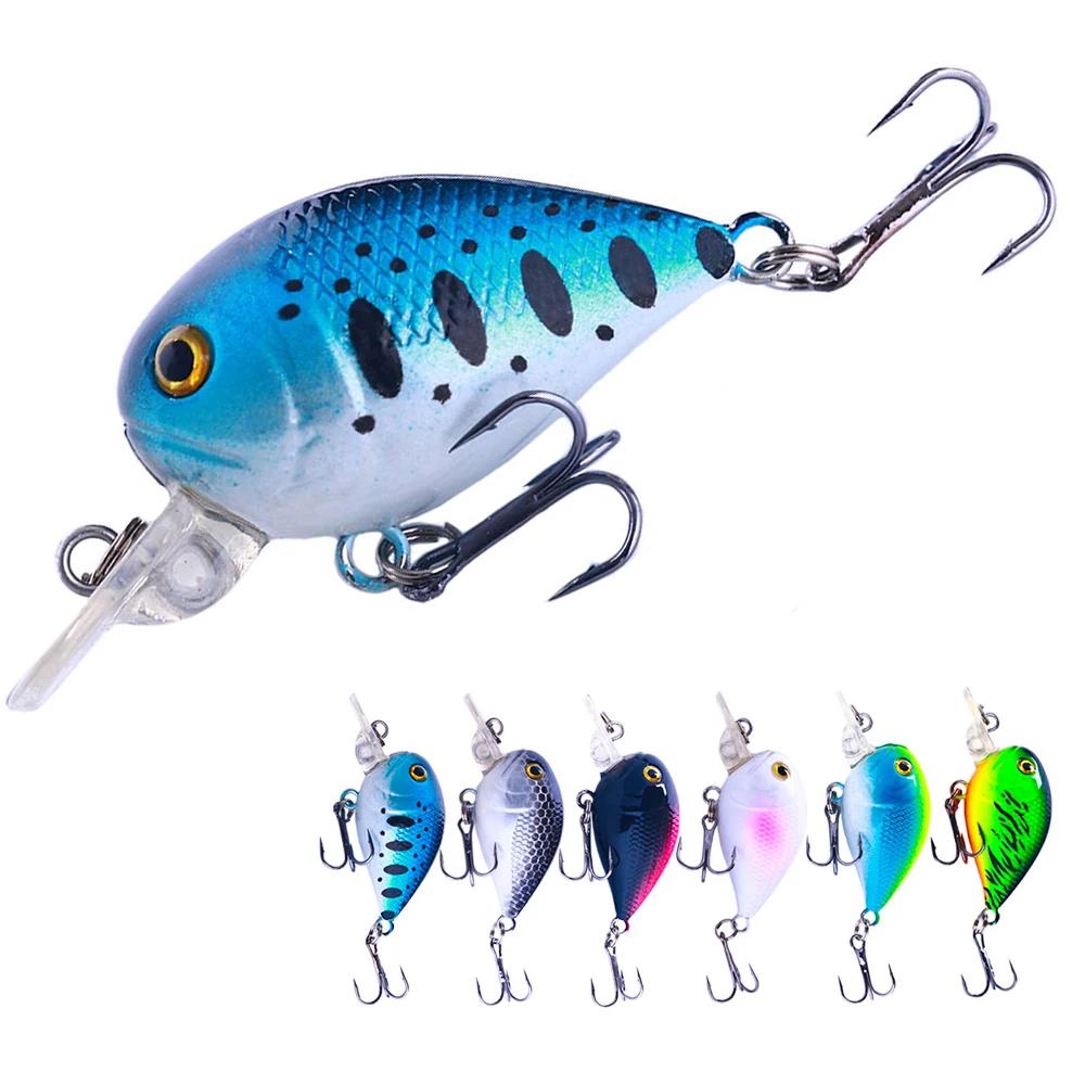Schwimmender, schwingender, molliger Crankbait, wackelnder Mini-Köder 5CM-5.5G, Maus-Modell mit 3D-Augen, Jerkbait, Kunstköder aus Kunststoff, harter Köder