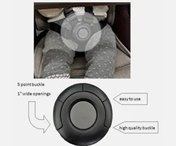 5 Point Harness Buckle For Silver Cross Wave, Balmoral Baby Pram Pioneer Puschair Wayfarer, Pop, Jet, Zest, and Reflex stroller