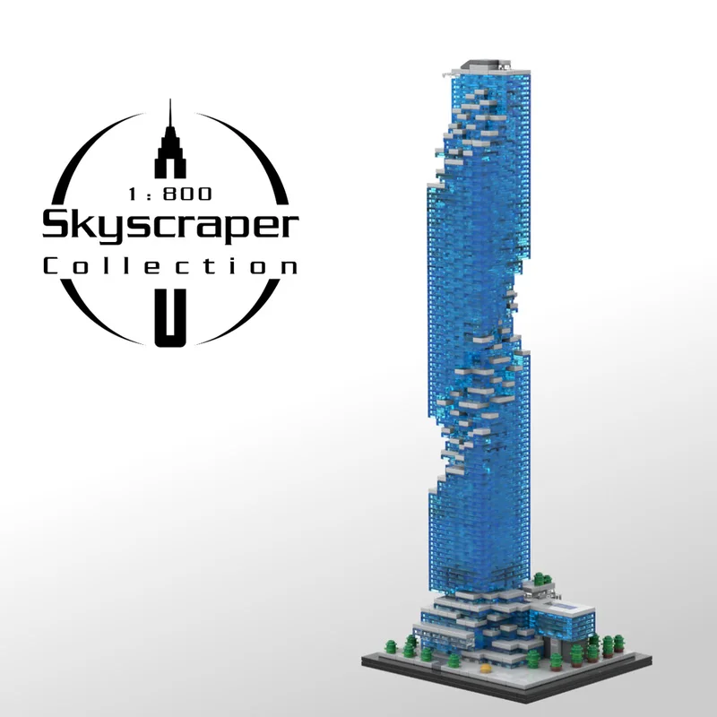 MOC Architectural Mahanakhon Bangkok 1:800 Scale Model | 1865-Piece DIY Building Block Set | Creative Holiday Gift