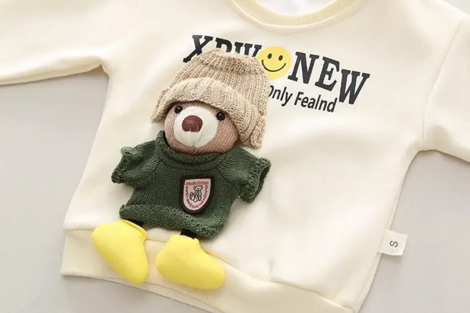 Toddler Boutique Outfits 2024 Spring Autumn Clothes for Baby Kids Sets Cartoon Print O-neck Sweatshirt And Pants Boys Tracksuits