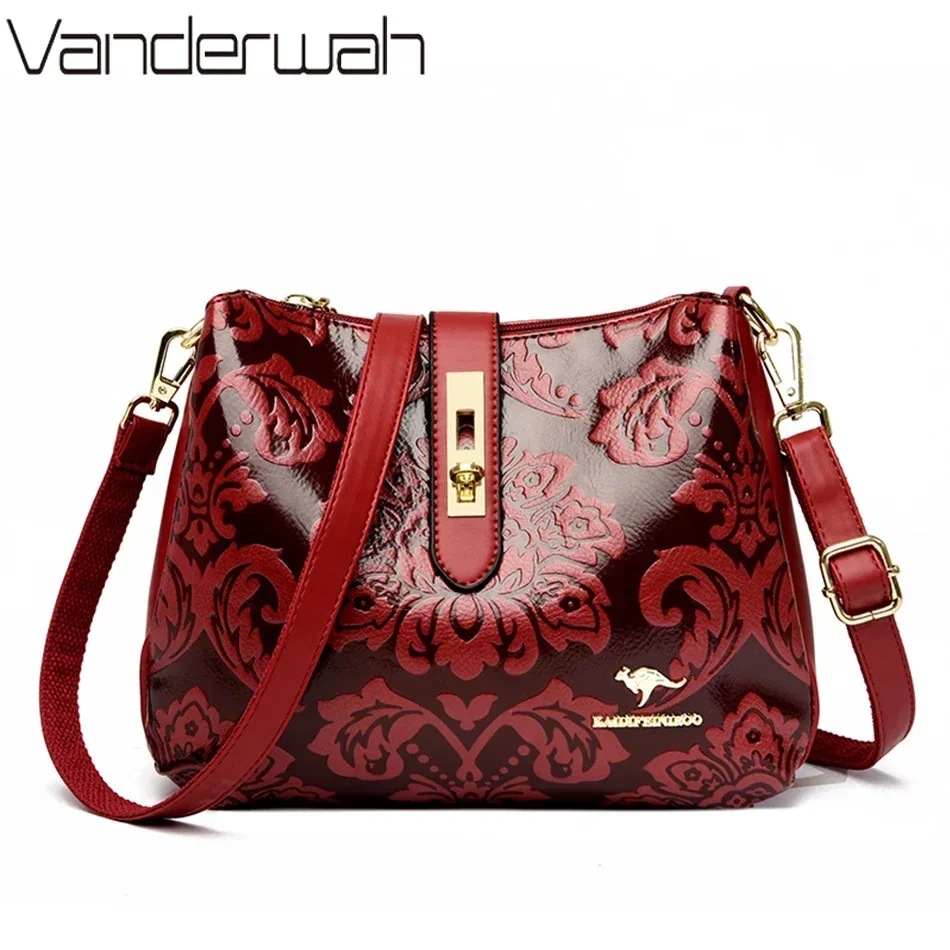 3 Layers Women 2024 Luxury Handbags Women Bags Designer Casual Shoulder Bags High Quality Leather Crossbody Bags for Female