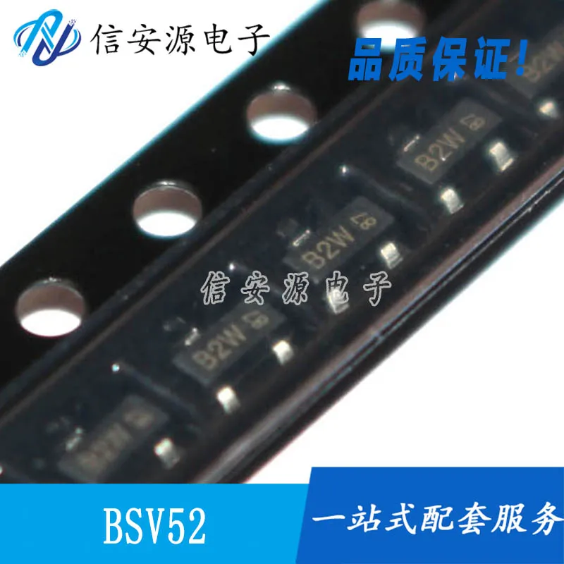 Bộ 50 100% Orginal Mới Bóng Bán Dẫn BSV52 SOT-23 Lụa B2 Transistor NPN 0.1A/12V