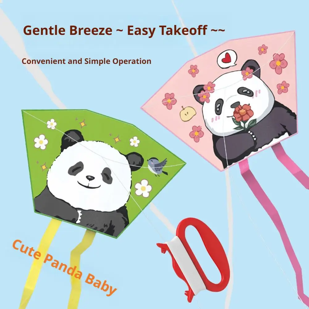 Pocket Kite Mini Cartoon Panda Rabbit Soft Parafoil Frameless Easy Fly Outdoor Sport Toy for Children Kids Spring Outing - view 3