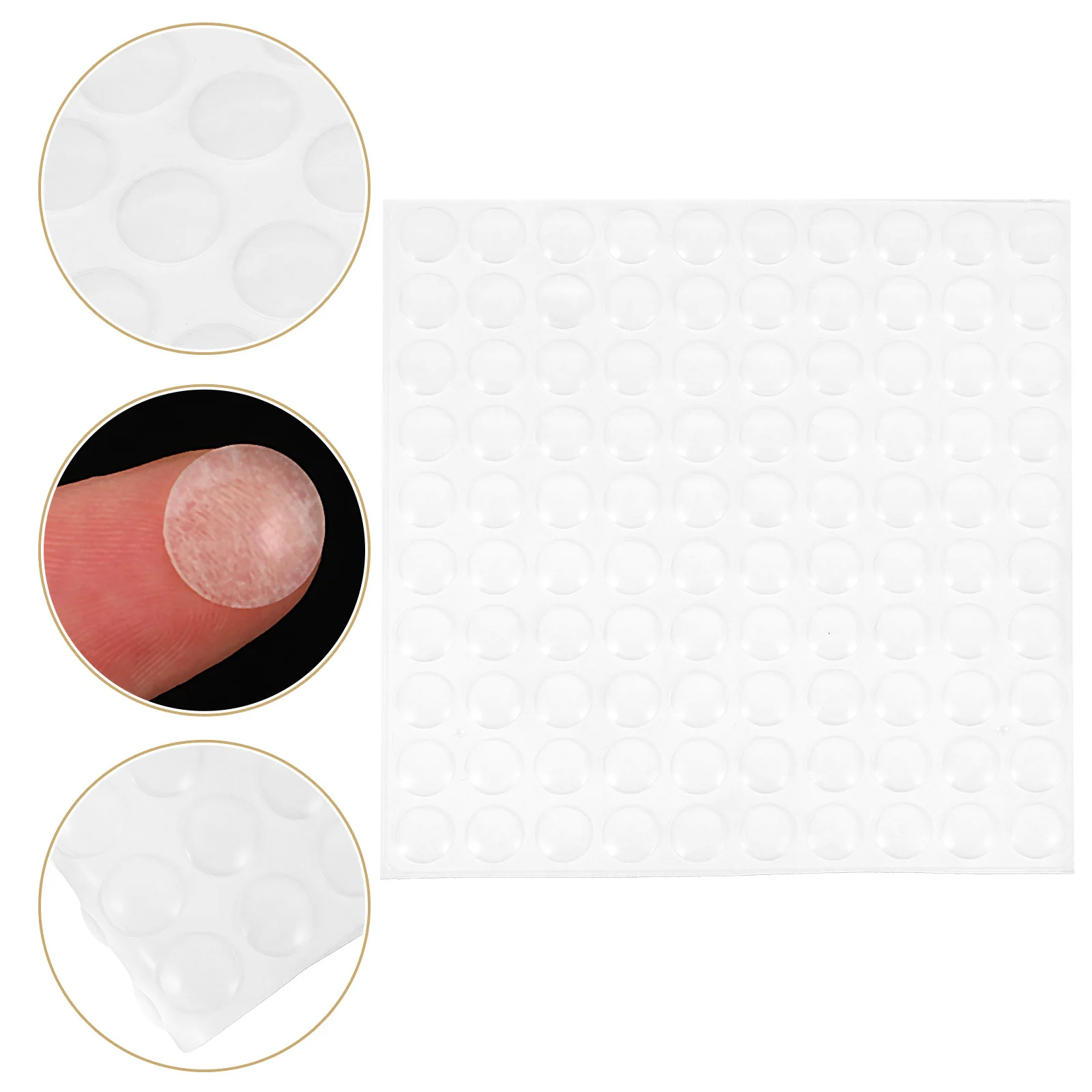 

1 Sheet Clear Cabinet Door Bumper Pads Adhesive Furniture Bumpers Transparent Drawer Stops Non-Scratch Protection Hardware