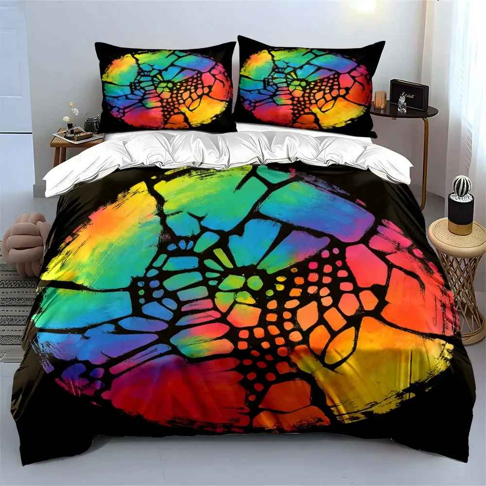 

Abstract Art Three-Piece Set Decor Soft Comfortable Duvet Cover Bedding Set Included 1*Duvet Cover & 2*Pillowcases, gift